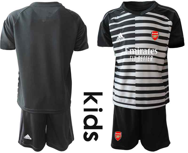 2020-21 Arsenal Black Youth Goalkeeper Soccer Jersey