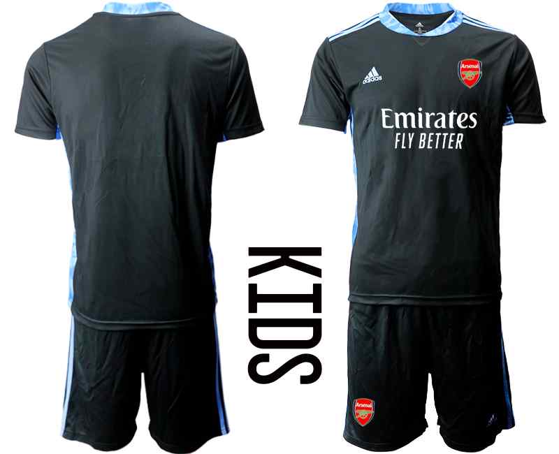 2020-21 Arsenal Black Youth Goalkeeper Soccer Jerseys