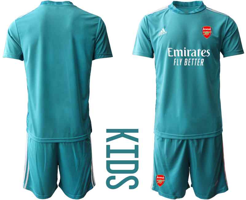 2020-21 Arsenal Blue Youth Goalkeeper Soccer Jersey