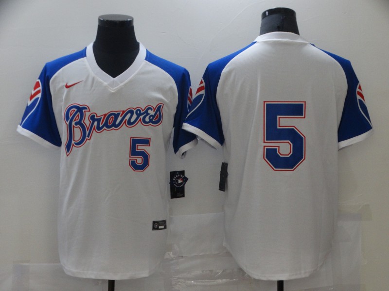 Braves 5 Freddie Freeman White Nike Turn Back the Clock Jersey