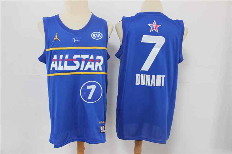 Nets 7 Kevin Durant Blue 2021 NBA All-Star Jordan Brand Swingman Jersey