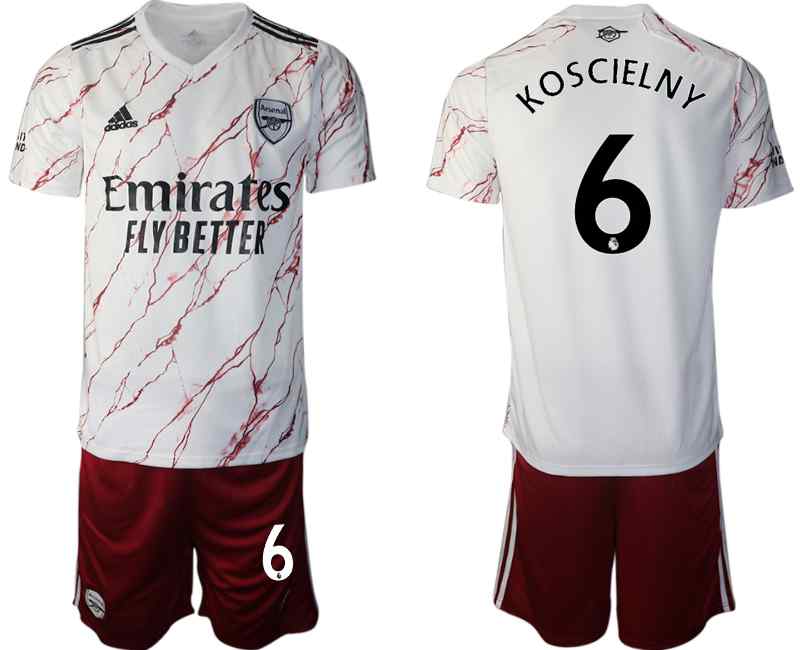 2020-21 Arsenal 6 KOSCIELNY Away Soccer Jersey