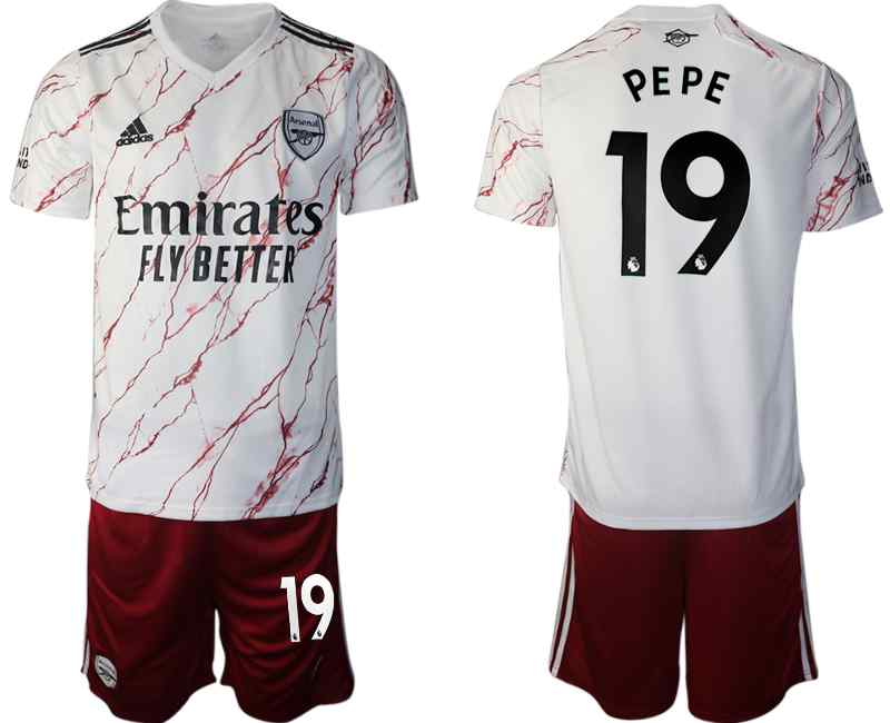 2020-21 Arsenal 19 PEPE Away Soccer Jersey