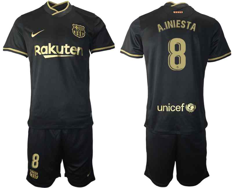 2020-21 Barcelona 8 A.INIESTA Away Soccer Jersey