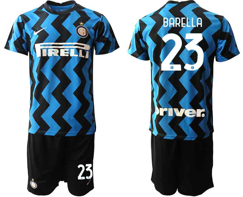 2020-21 Inter Milan 23 BARELLA Home Soccer Jersey
