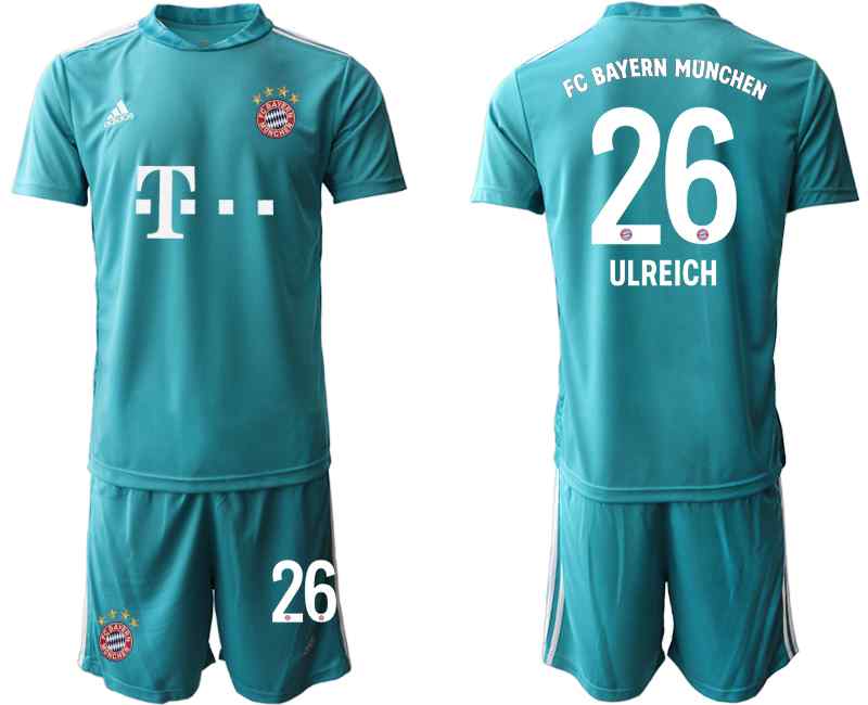 2020-21 Bayern Munich 26 ULREICH Blue Goalkeeper Soccer Jersey