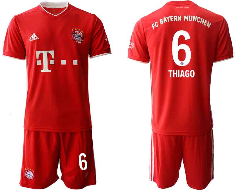 2020-21 Bayern Munich 6 THIAGO Home Soccer Jersey