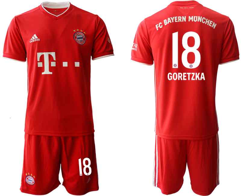 2020-21 Bayern Munich 18 GORETZKA Home Soccer Jersey