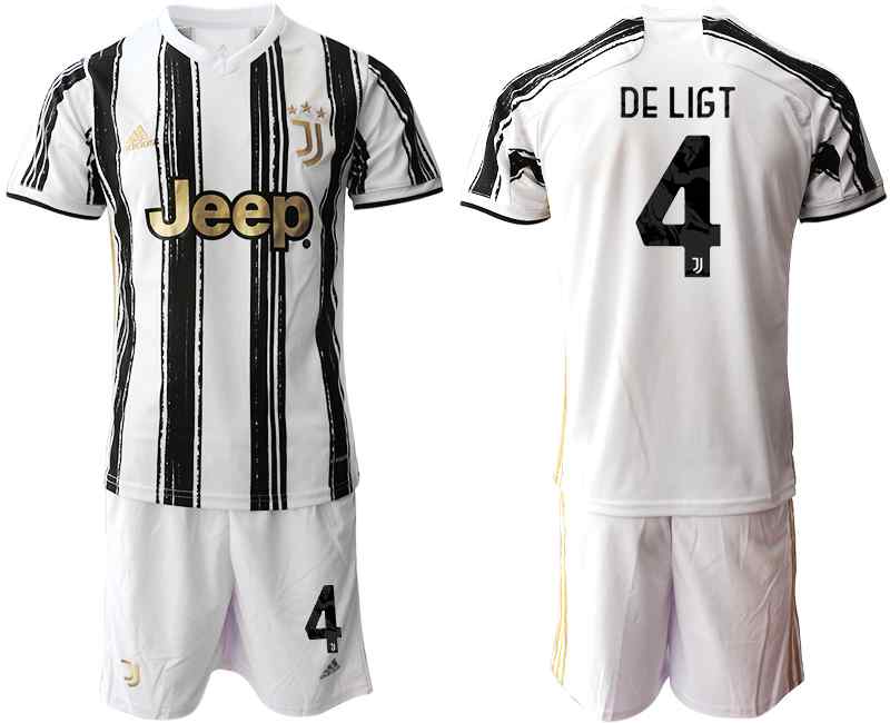 2020-21 Juventus 4 DE LIGT Home Soccer Jersey