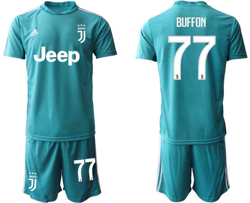 2020-21 Juventus 77 BUFFON Blue Goalkeeper Soccer Jersey