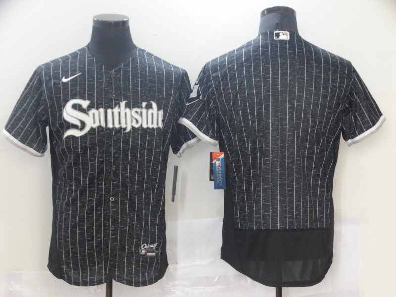 Southside White Sox Blank Black 2021 City Connect Flexbase Jersey