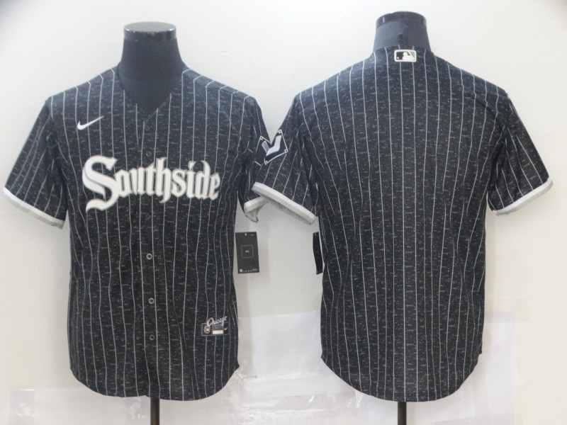 Southside White Sox Blank Black 2021 City Connect Cool Base Jersey
