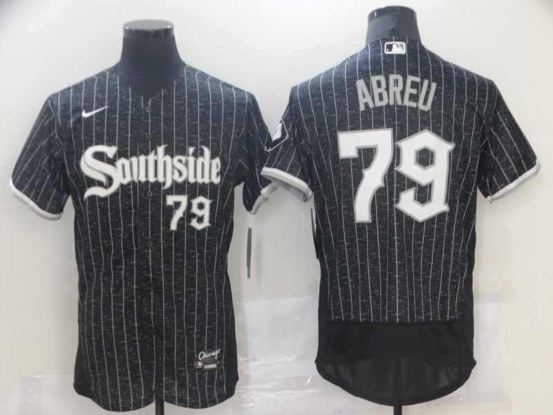 Southside White Sox 79 Jose Abreu Black 2021 City Connect Flexbase Jersey