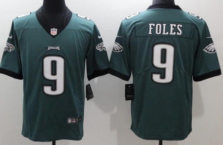 Men's Philadelphia Eagles #9 Nick Foles Limited Green Vapor Untouchable Jersey