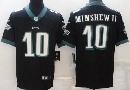 Men's Philadelphia Eagles #10 Gardner Minshew II Limited Black Vapor Jersey