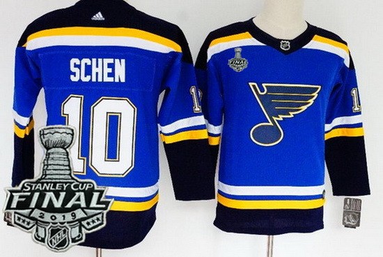Youth St Louis Blues #10 Brayden Schenn Blue 2019 Stanley Cup Finals Jersey