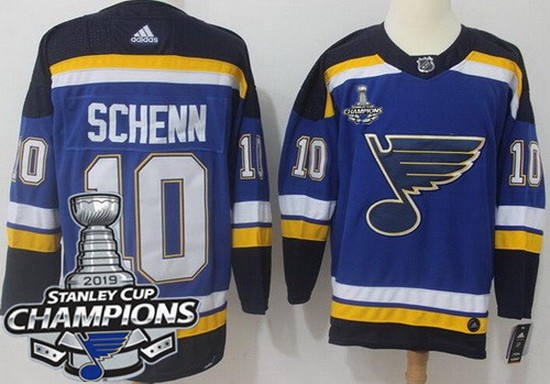 Youth St Louis Blues #10 Brayden Schenn Blue 2019 Stanley Cup Champions Jersey
