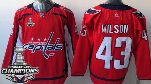 Youth Washington Capitals #43 Tom Wilson Red 2018 Champions Jersey