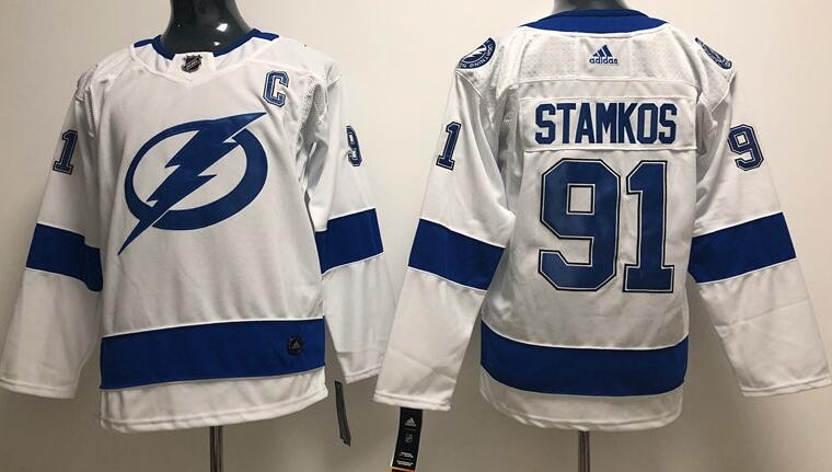 Youth Tampa Bay Lightning #91 Steven Stamkos White Jersey