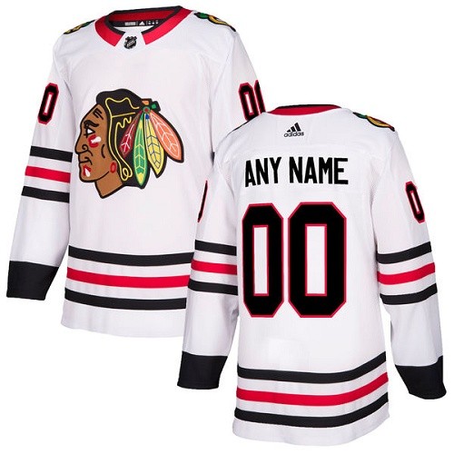 Men's Chicago Blackhawks Customized White Authentic Jersey