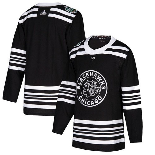 Women's Chicago Blackhawks Customized Black 2019 Winter Classic Authentic Jersey