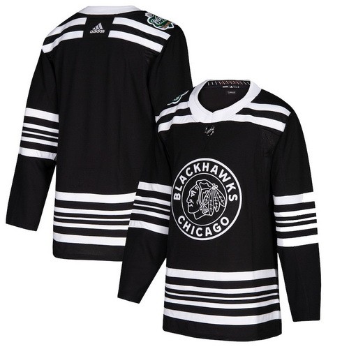 Youth Chicago Blackhawks Customized Black 2019 Winter Classic Authentic Jersey