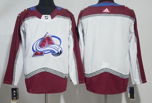 Men's Colorado Avalanche Customized White Authentic Jersey
