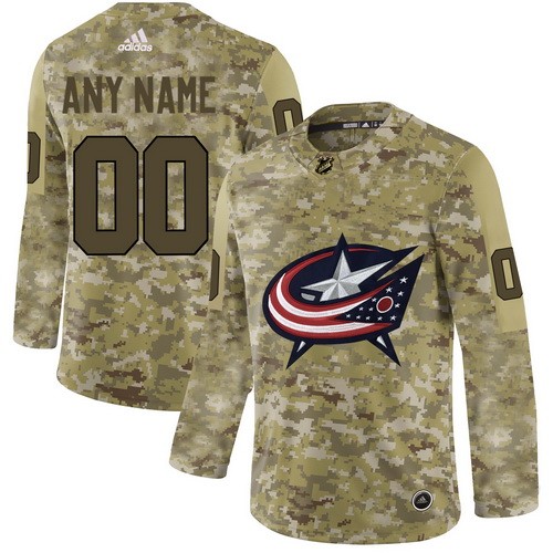 Men's Columbus Blue Jackets Customized Camo Fashion Authentic Jersey