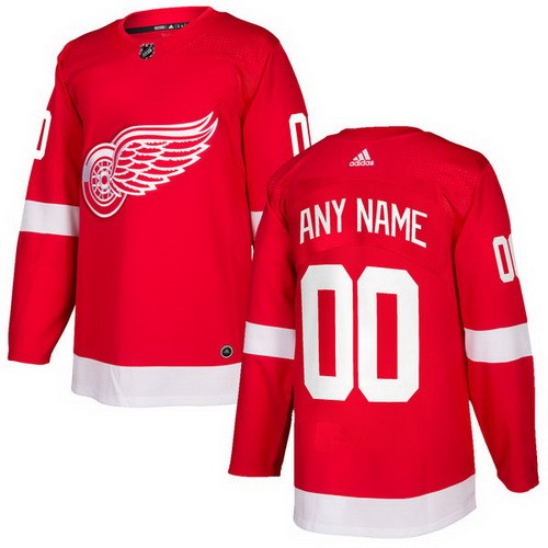 Men's Detroit Red Wings Customized Red Authentic Jersey