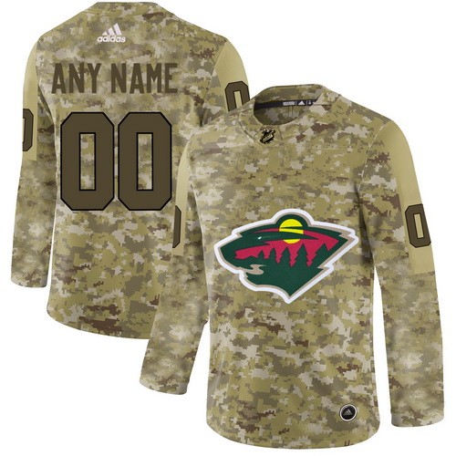 Youth Minnesota Wild Customized Camo Fashion Authentic Jersey