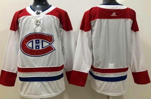Women's Montreal Canadiens Customized White Authentic Jersey