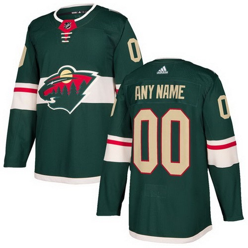 Men's Minnesota Wild Customized Green Authentic Jersey