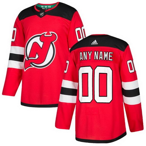 Men's New Jersey Devils Customized Red Authentic Jersey