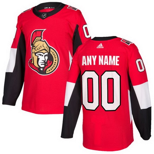 Youth Ottawa Senators Customized Red Authentic Jersey