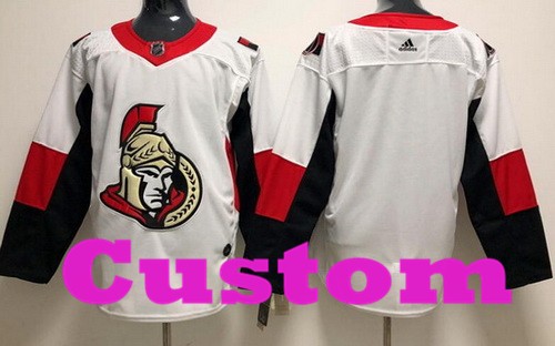 Women's Ottawa Senators Customized White Authentic Jersey
