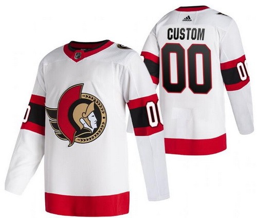 Men's Ottawa Senators Customized White 2021 Authentic Jersey