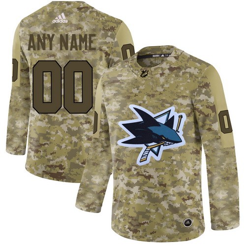 Youth San Jose Sharks Customized Camo Fashion Authentic Jersey