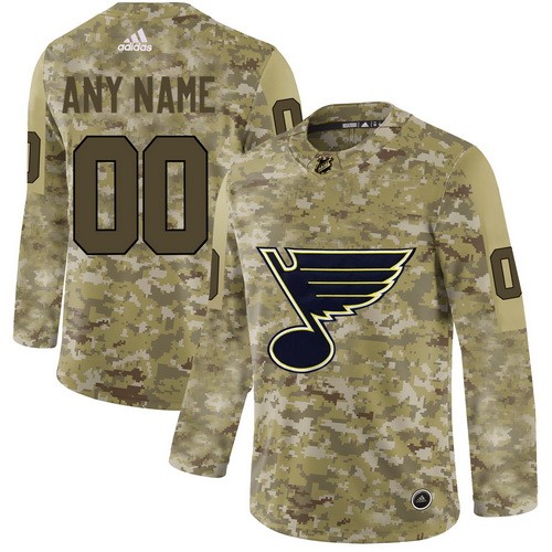 Women's St Louis Blues Customized Camo Fashion Authentic Jersey