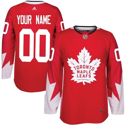 Men's Toronto Maple Leafs Customized Red Authentic Jersey