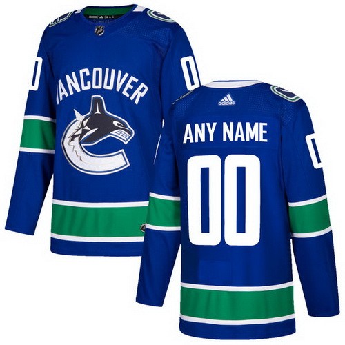 Men's Vancouver Canucks Customized Blue Authentic Jersey