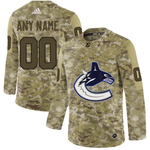 Women's Vancouver Canucks Customized Camo Fashion Authentic Jersey