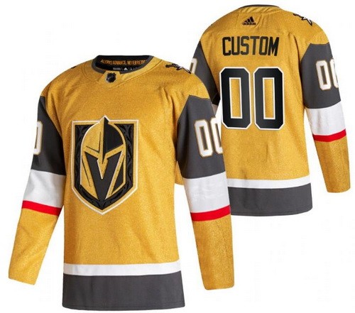 Men's Vegas Golden Knights Customized Gold 2021 Alternate Authentic Jersey