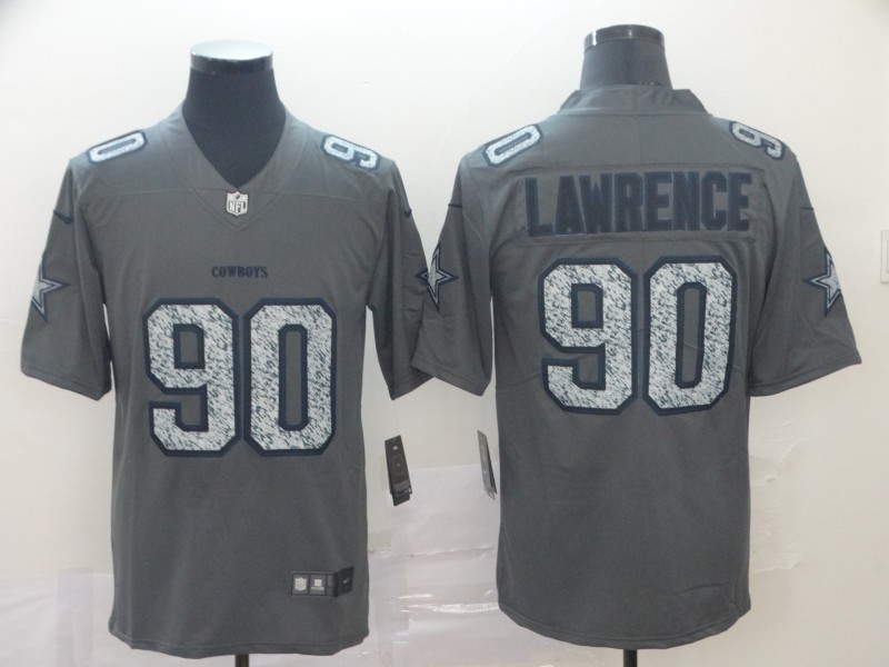 Men's Dallas Cowboys #90 DeMarcus Lawrence Limited Gray Static Fashion Limited Football Jersey