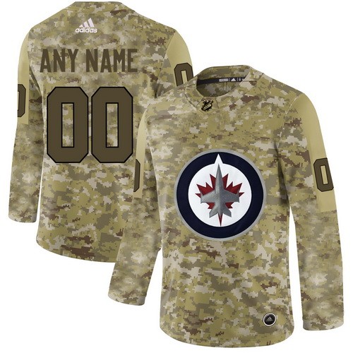 Youth Winnipeg Jets Customized Camo Fashion Authentic Jersey