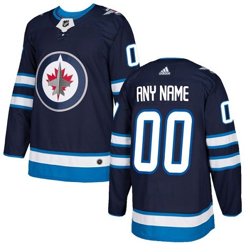Men's Winnipeg Jets Customized Blue Authentic Jersey