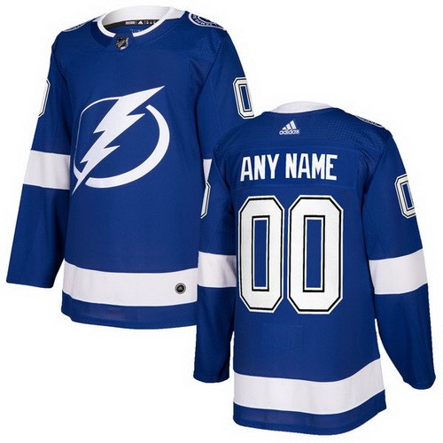 Men's Tampa Bay Lightning Customized Blue Authentic Jersey