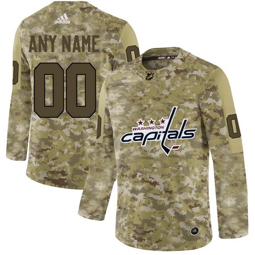 Youth Washington Capitals Customized Camo Fashion Authentic Jersey