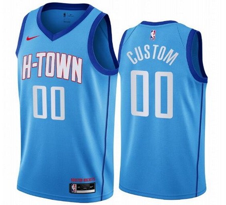 Houston Rockets Customized Blue 2021 City Stitched Swingman Jersey
