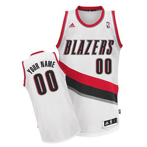 Portland Trail Blazers Customized White Swingman Adidas Jersey