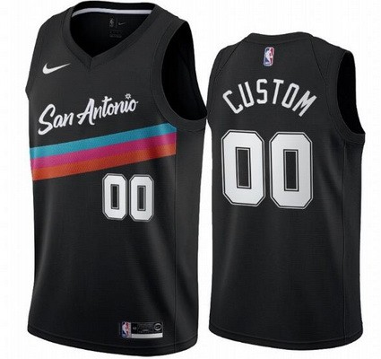 San Antonio Spurs Customized Black 2021 City Stitched Swingman Jersey